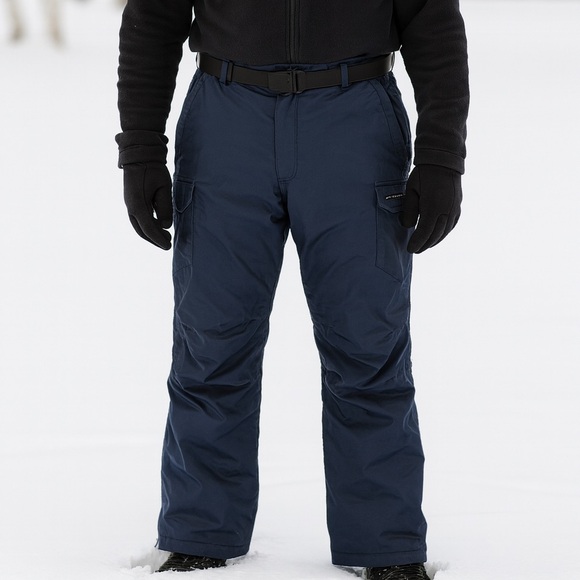 Arctix Snow Pants Mens XL Navy Insulated Cargo Snowboard Ski Belted Winter - Picture 1 of 14